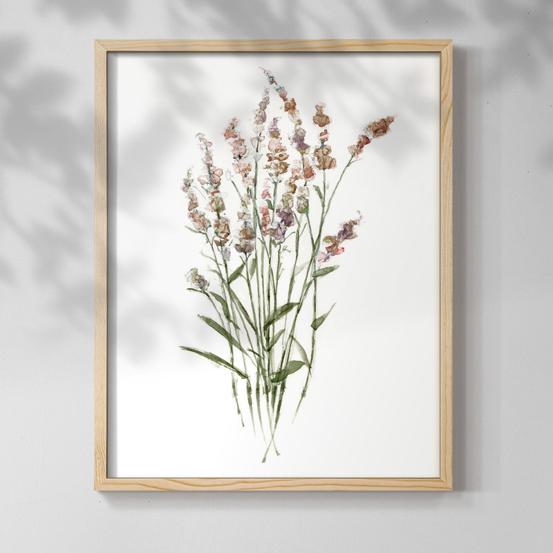 Reproduction encadrée «Dicat Botanical II» - bois massif, H 21 po x l 17 po