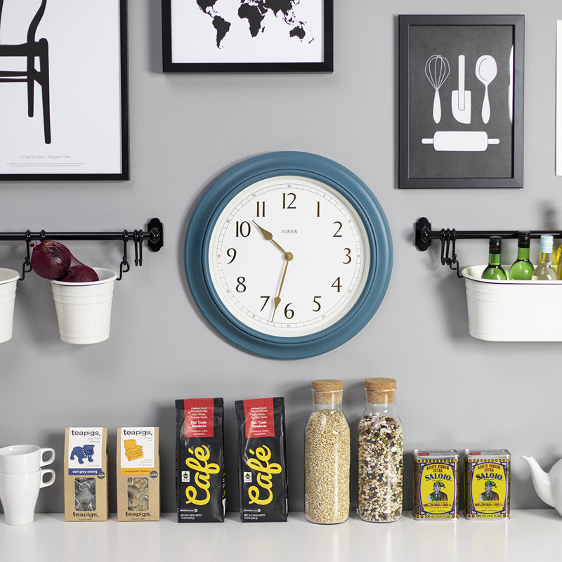 Acrylic Wall Clock, Peacock Blue