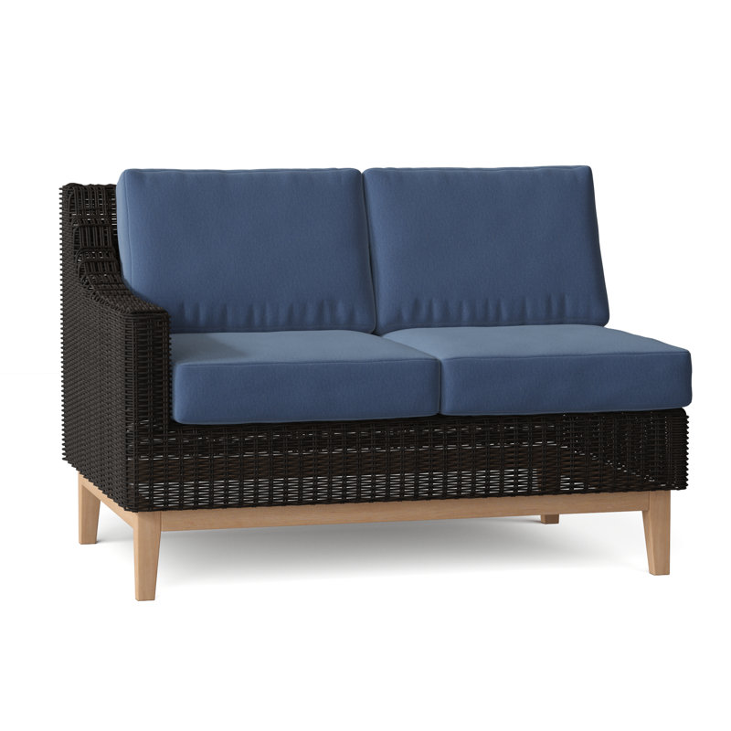 Frances Outdoor 2 - Seat Loveseat, Ash, Frances Black