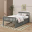 Structure de lit plateforme en bois robuste avec lit gigogne extensible-1258968507