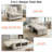 Sleeper Sofa Chair Bed,3-In-1 Convertible Modern Linen Fabric Futon Sofa Bed Pull Out Couch Bed With Usb And Type C Charging Ports,Cup Holder And Foldable Wing Table For Living Room Apartment Small Space-714460318