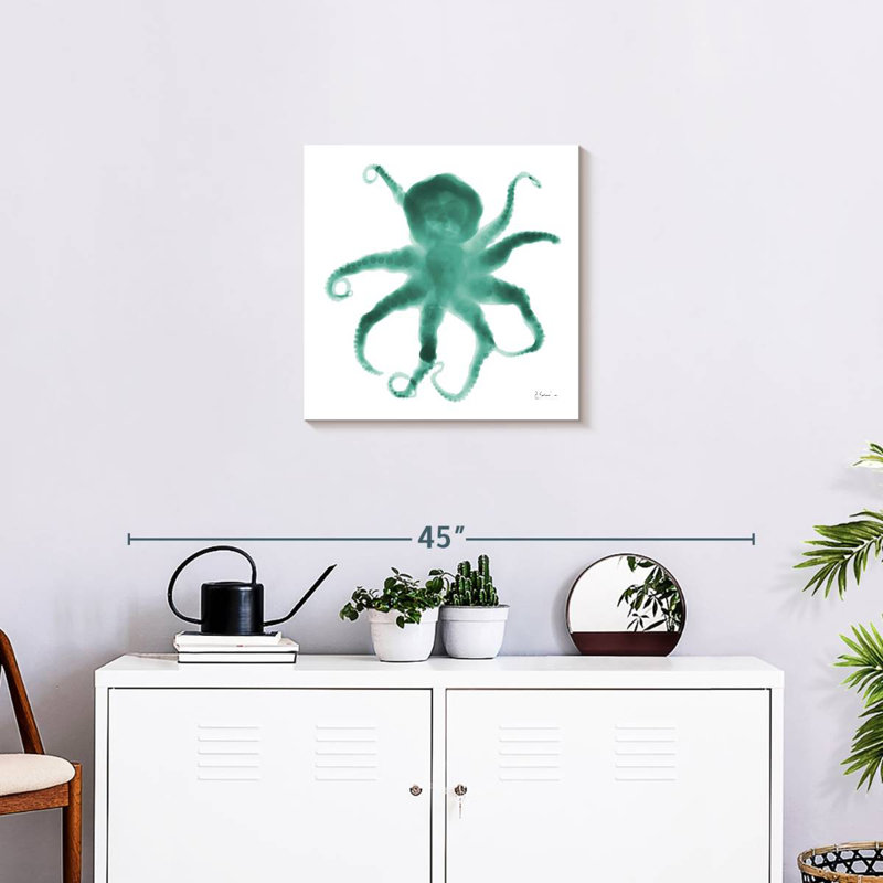 Brampt Teal Octopus, 20" H x 20" W