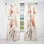 Fleur de minimalisme beige pêche - Rideau floral - Velours obscurcissant - 1 panneau-107832001
