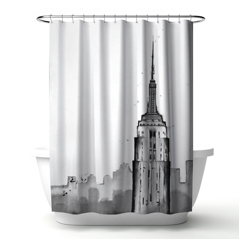 Shower Curtain CI360 – Polyester Shower Curtain, Dye Sublimation Print, 71" W × 74" L