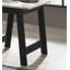 Table de bout noire avec finition en faux marbre