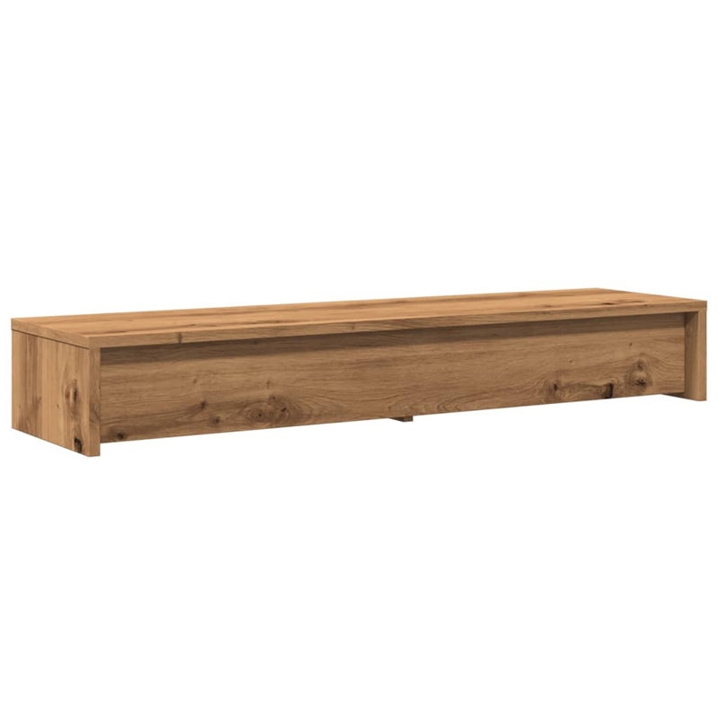 Support pour moniteur avec tiroirs 39,4 x 10,6 x 5,9 po en bois d'ingénierie, Chêne Artisian