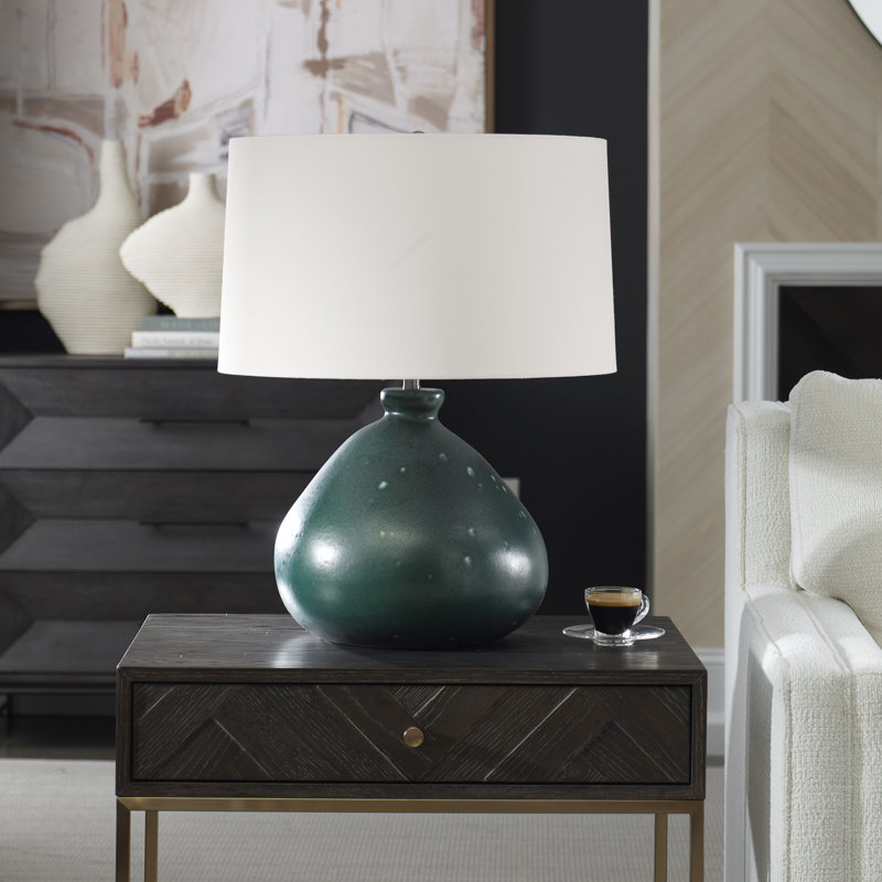 Kemarius Distressed Green Table Lamp