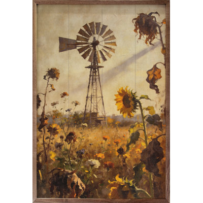 Prairie dans un champ de tournesols d'automne