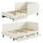 Twin Daybed With Headboard, Cream-1034842902