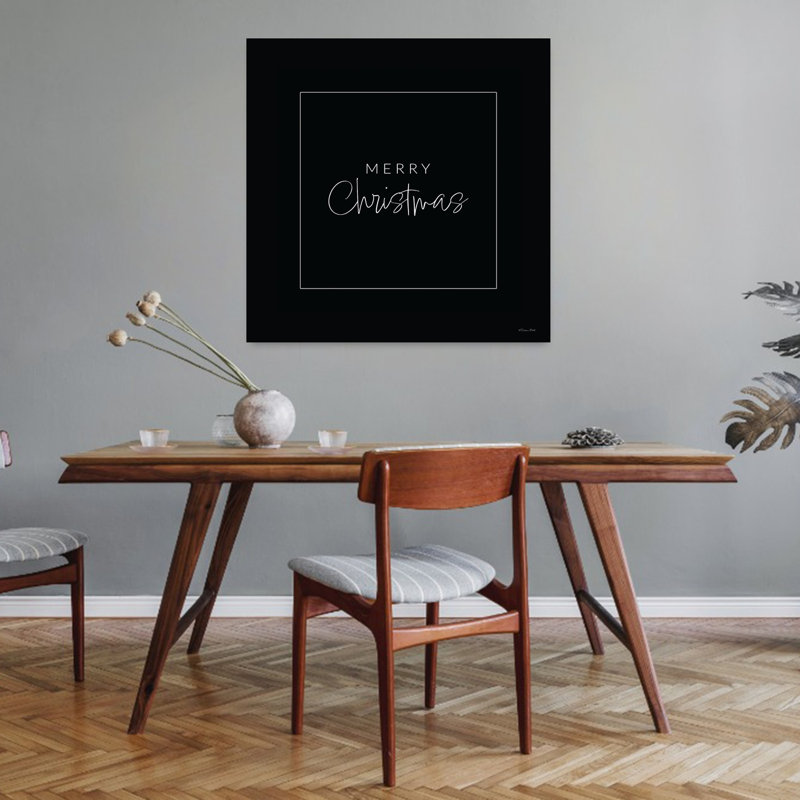 Simple, joyeux Noël, art contemporain abstrait, H 32 po x l 32 po