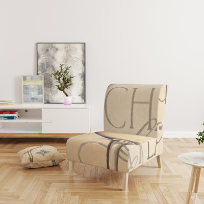 French Chateau White Wine II - Food and Beverage Upholstered Slipper Chair