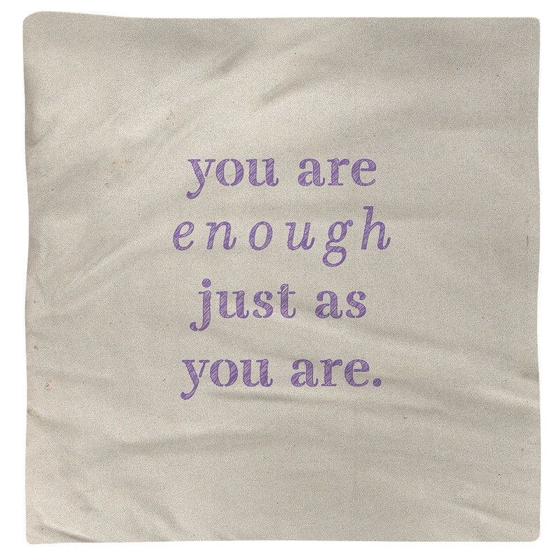 Polyester, Cotton No Pattern Square Napkin, White/Purple, Cotton, 10" L x 10" W