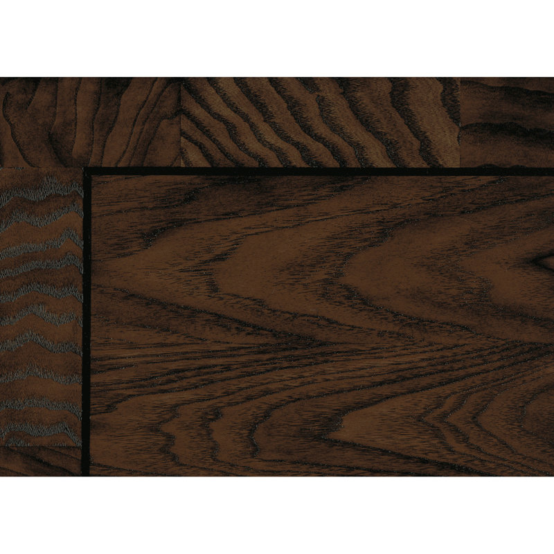 Commode de luxe formelle à finition brune foncée avec 5 tiroirs décoratifs dorés et armoire de rangement 1pc