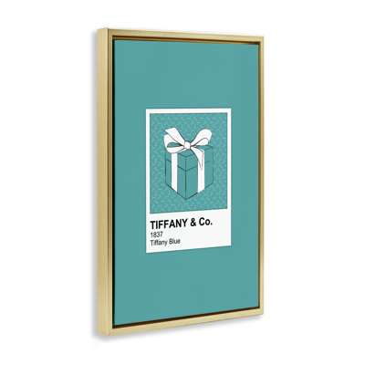 Cadre flottant classique pour boîte à bijoux bleue, design par Martina Pavlova