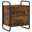 40 cm W Galvanised Steel Bedside Table-1879482735
