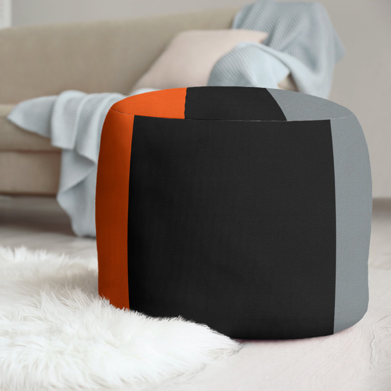 Repose-pieds repose-pieds rond 20,5", Orange / noir / argent, Anaheim