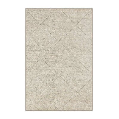 Tapis gris à motif géométrique Lummus