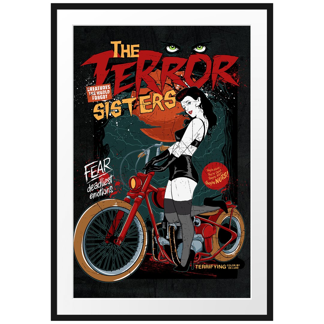 Gerahmtes Poster The Terror Sisters Black