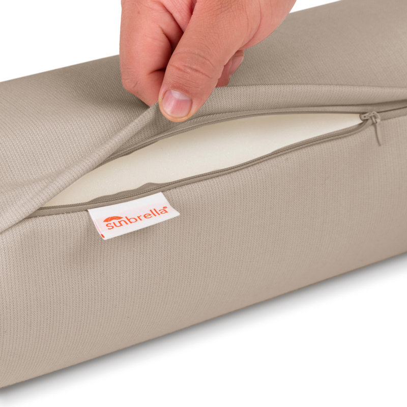 Traversin à col avec fermeture à glissière Austin Horn Classics Sunbrella, Jaune sable