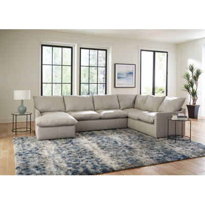 3 - Piece Genuine Leather U-Shaped Sectional