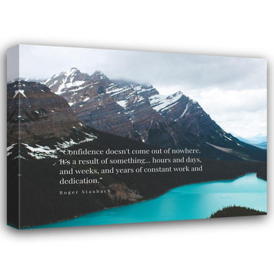 Millwood Pines ArtsyQuotes Gallery Wrapped Canvas Art Titled: Roger Staubach Quote: Confidence
