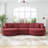 Modern Spacious Red Chenille Sofas For Elegant Living Rooms