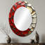 Miroir mural ovale rouge et rouge-2018243550