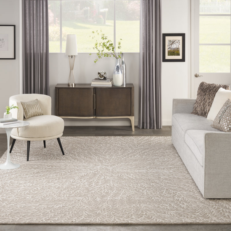 Tapis taupe Donell Star, Rectangle 7 pi 9 po x 9 pi 9 po