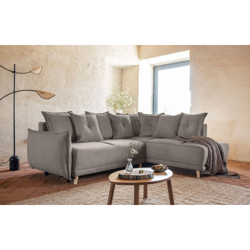 Lazy Lukka 6 Seater Sofa Bed, Right Hand Facing, Brown
