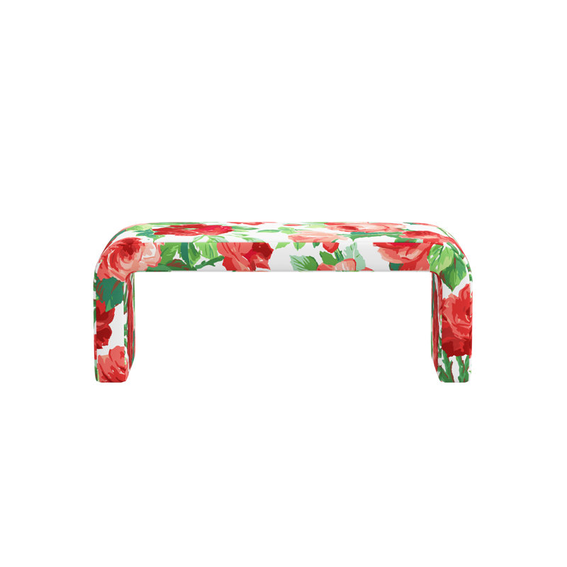Banc Holland Holland de Scalamandre fabriqué par le banc Fabric & Company, Scm rose chou corail lin ivoire