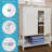 RiverRidge Ellsworth Two-Door Bathroom and Laundry Storage Cabinet with Open and Adjustable Interior Shelves - White