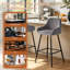 Fixed Height Velvet Bar Stool with Diamond Tufted Back-279113986-283683775