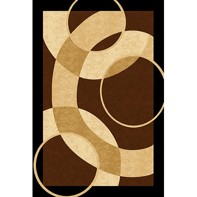 Tapis brun à motif abstrait Galvez