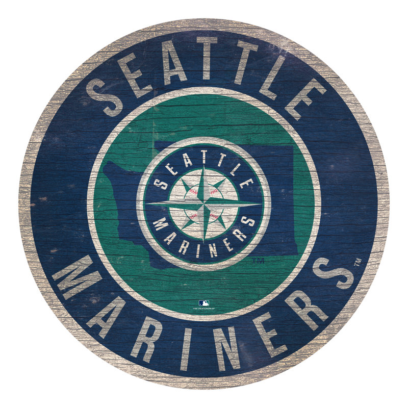 Boho Wall Decor on Wood, Seattle Mariners
