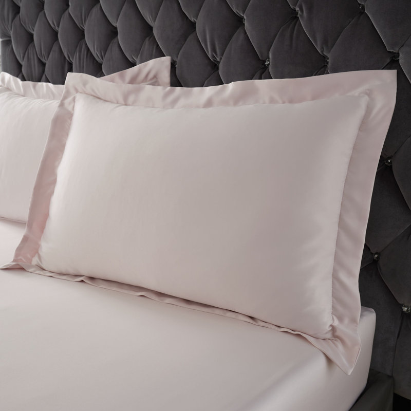 Silky Soft Plain Satin Pillowcase, Blush