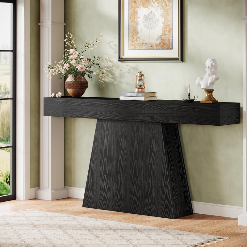 63" Black Console Table