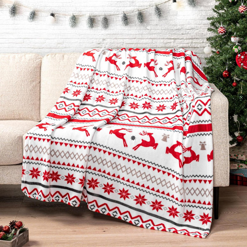 Jeté de Noël Couverture polaire renne