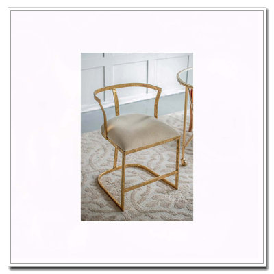 18.5X19.5X27" Cavendish Chair, Distressed Gold