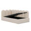 Divan-lit simple tapissier relevable avec tête de lit, structure de lit plateforme en velours avec rangement hydraulique-117487203
