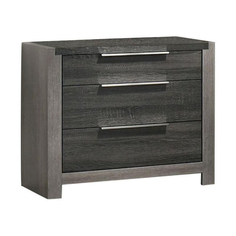 Table de chevet, finition grise