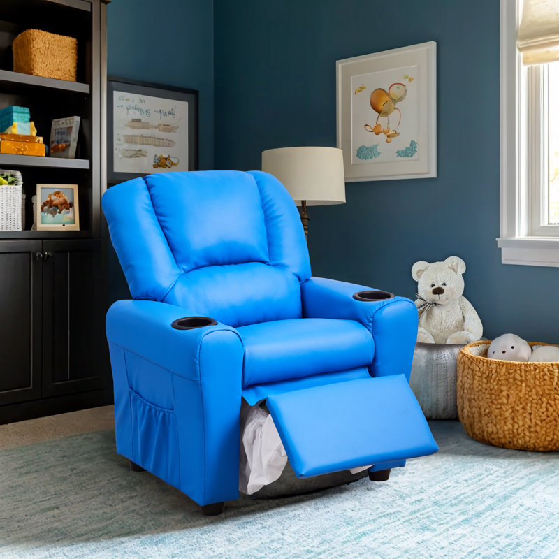 Esca Kids Recliner with 2 Cup Holder, Blue