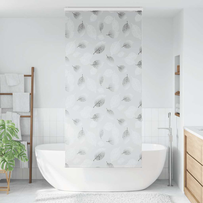 Lark Manor Shower Roller Blind With Cassette 150X240 Cm Fabric Width 146 Cm, Leaves, 90 x 240 cm, with Cassette