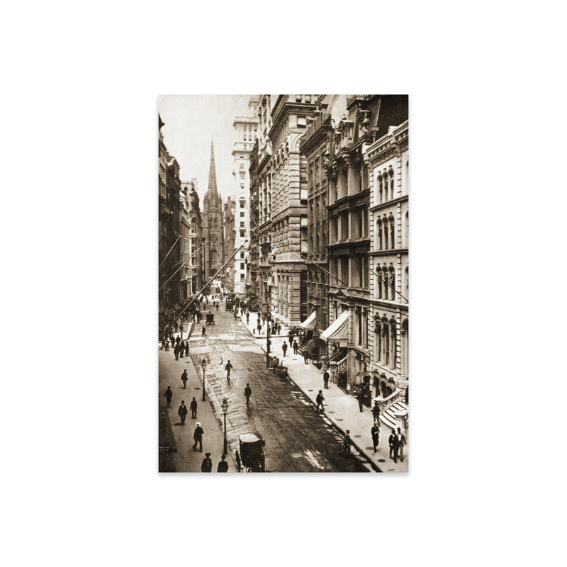 Wall Street, New York, 1898 sur plastique / acrylique par American Photographe, peinture