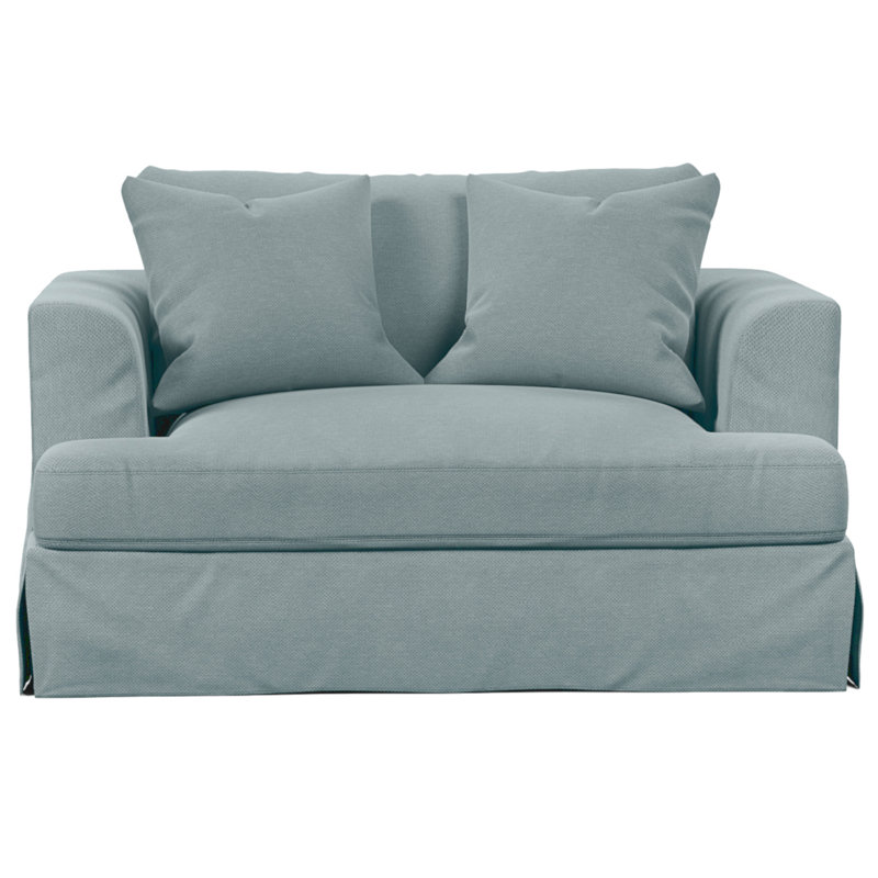 Mcneese Chair And A Half, Light Blue Polyester Blend