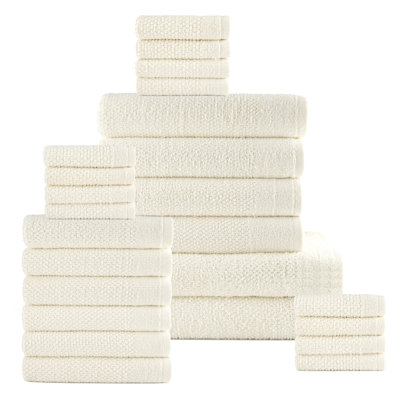 Ensemble de serviettes de bain en coton 24 pièces Dan River