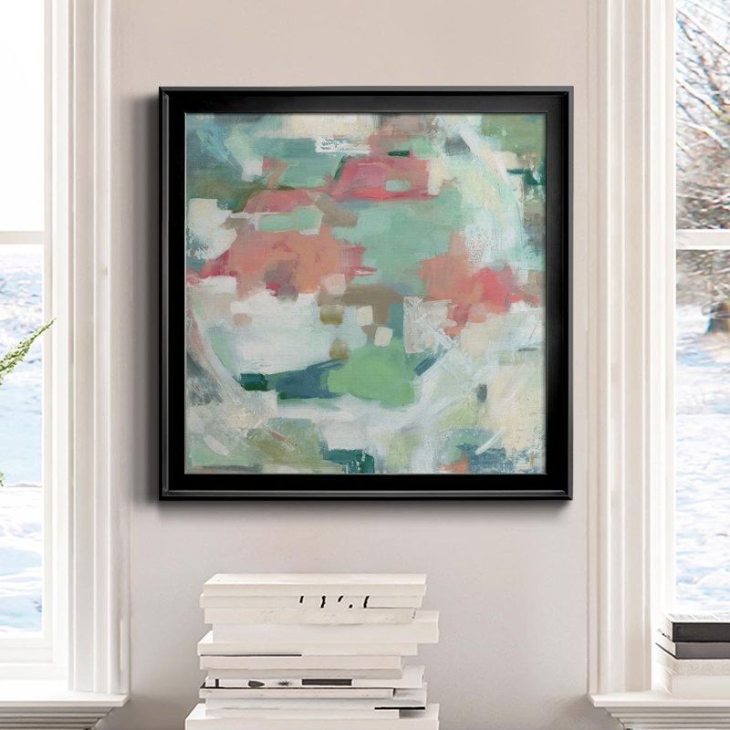 Island Harmony - Reproduction d'art textuel sur toile encadrée, H 34,5 po x l 34,5 po x P 1,5 po, Noir
