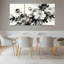 «Black and White Peony», reproduction d'art sur toile tendue à l'encre de Chine, ensemble de 3 reproductions d'art-453940722