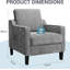 Upholstered Chenille Armchair-660641403