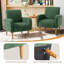 Upholstered Accent Armchair with Turned Solid Wood Legs-1818527478