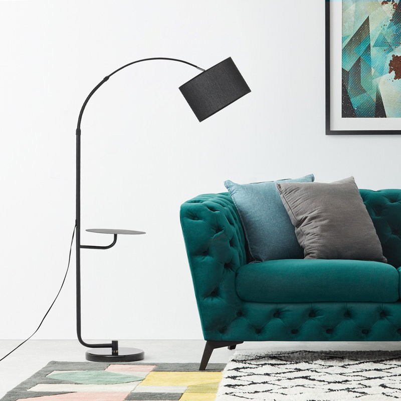 Kellswater 180cm Black Arched Floor Lamp